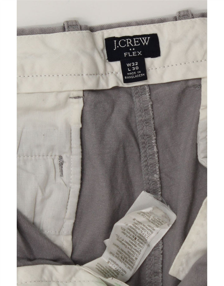 J. CREW Mens Slim Chino Trousers W32 L28 Grey Cotton