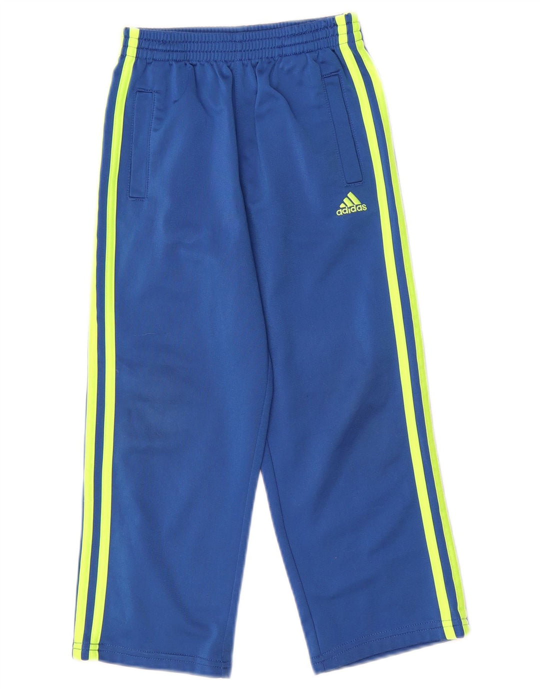 Adidas Boys Tracksuit Trousers 4-5 Years Blue Polyester
