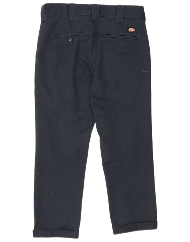 DICKIES Mens Slim Fit Chino Trousers W30 L26 Navy Blue Polyester