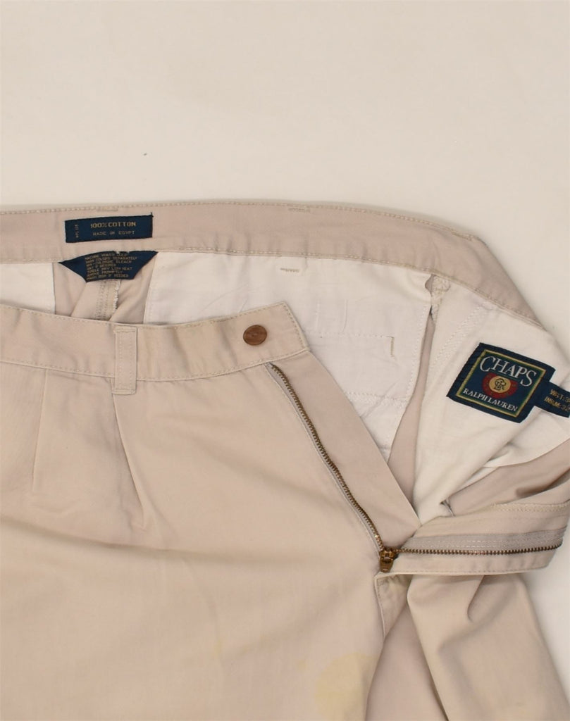 CHAPS Mens Pegged Chino Trousers W34 L32  Beige Cotton | Vintage Chaps | Thrift | Second-Hand Chaps | Used Clothing | Messina Hembry 