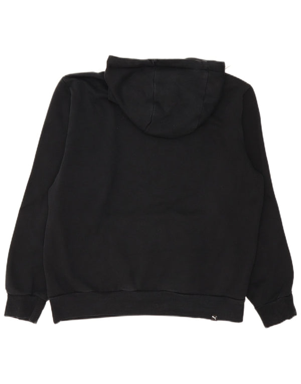 Puma Mens Graphic Hoodie Jumper Medium Black Cotton
