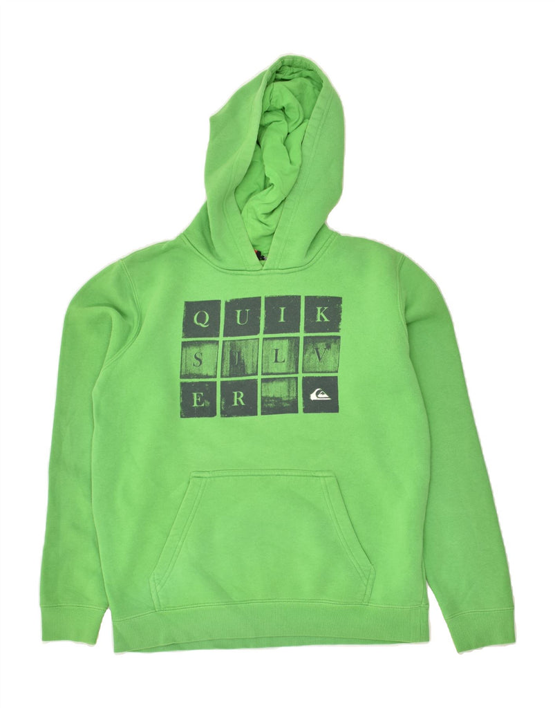 QUIKSILVER Boys Graphic Hoodie Jumper 15-16 Years Green | Vintage Quiksilver | Thrift | Second-Hand Quiksilver | Used Clothing | Messina Hembry 