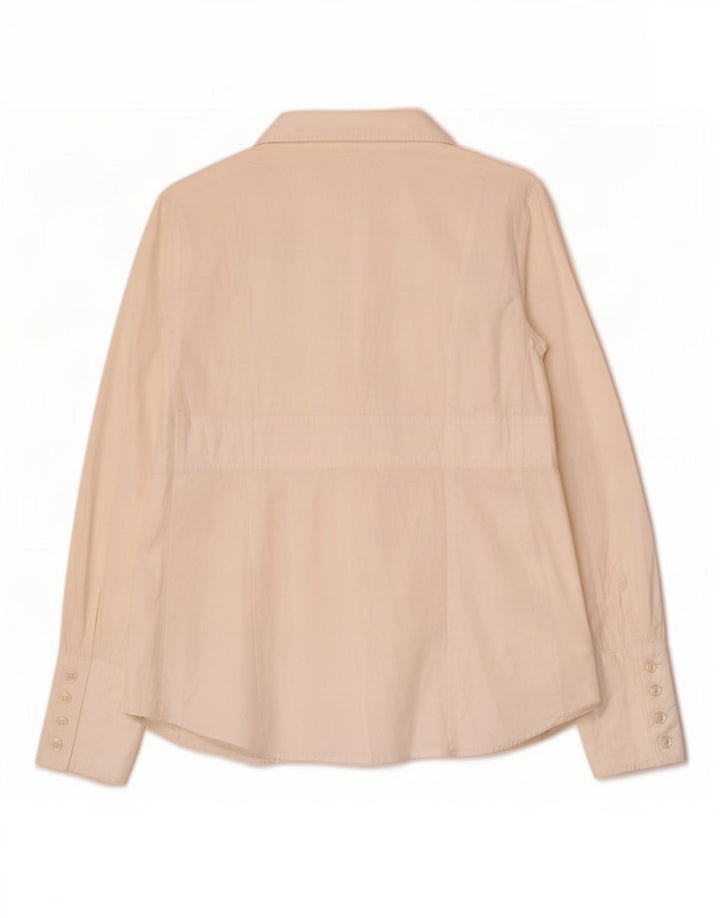 Benetton Womens Wrap Shirt Blouse UK 12 Medium White