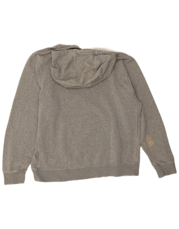 Nike Mens Hoodie Jumper Large Grey Cotton
