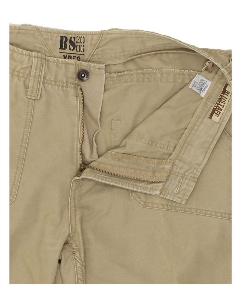 BLUSTAFF Mens Straight Chino Trousers IT 50 Large W34 L33 Beige Cotton | Vintage Blustaff | Thrift | Second-Hand Blustaff | Used Clothing | Messina Hembry 