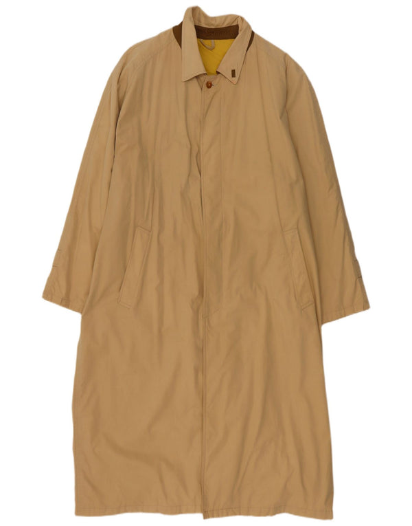 Vintage Mens Loose Fit Overcoat UK 44 2XL Beige