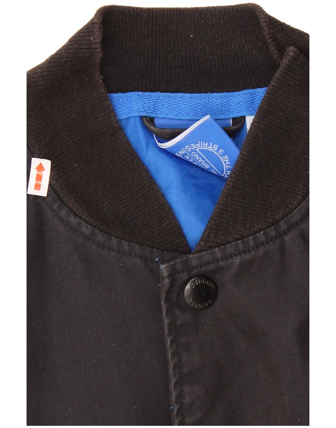 Adidas Mens Graphic Varsity Jacket UK 38 Medium Black Colourblock Cotton