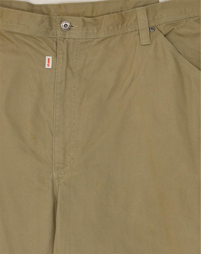 WRANGLER Mens Straight Casual Trousers W42 L30 Khaki Cotton | Vintage Wrangler | Thrift | Second-Hand Wrangler | Used Clothing | Messina Hembry 