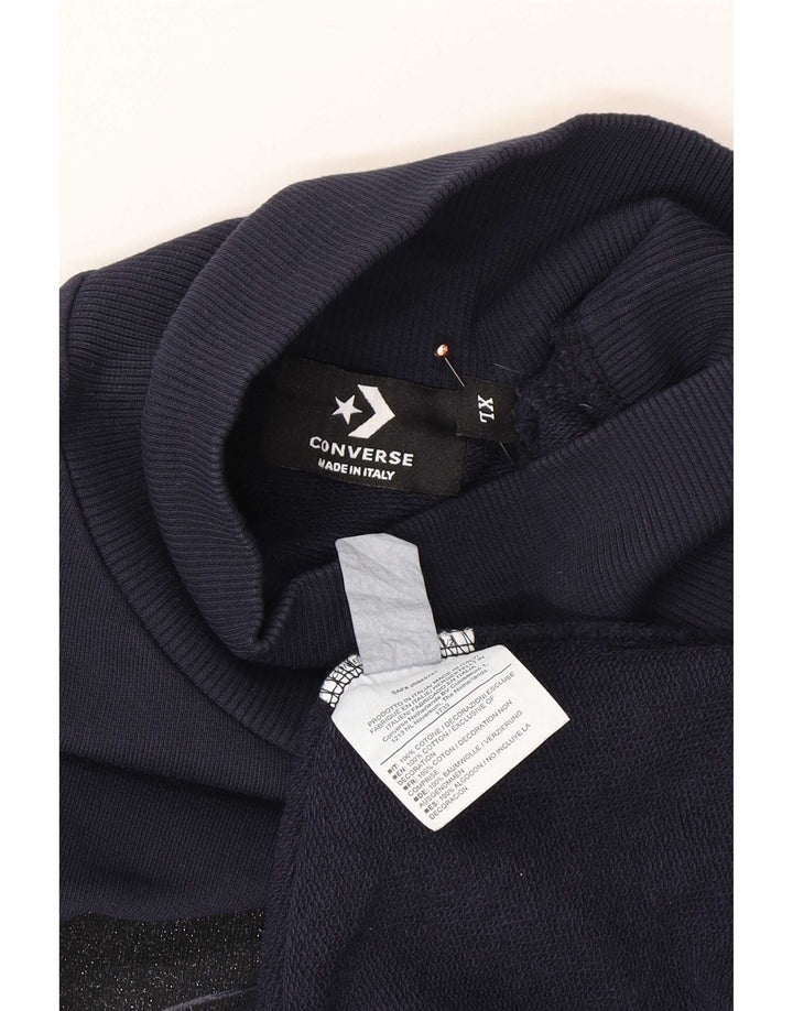Converse Mens Graphic Top Long Sleeve XL Navy Blue Cotton