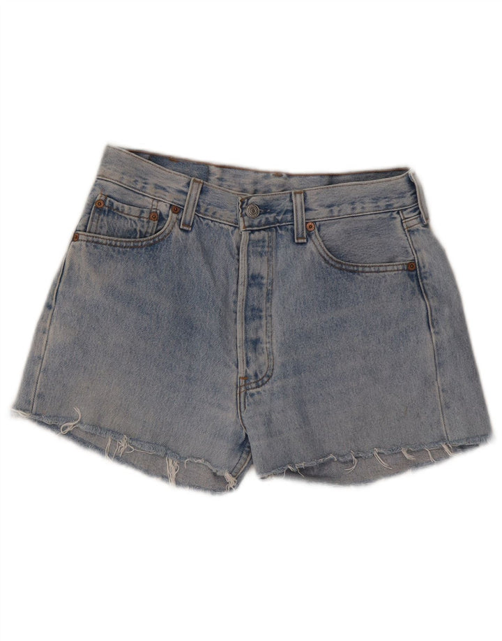 Levi's Womens 501 High Waist Denim Shorts W30 Medium Blue