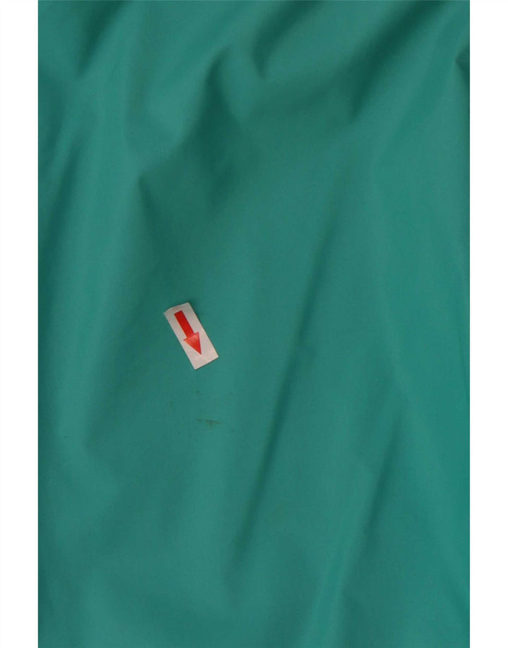 K-Way Mens Hooded Rain Jacket UK 40 Large Turquoise Colourblock Polyamide