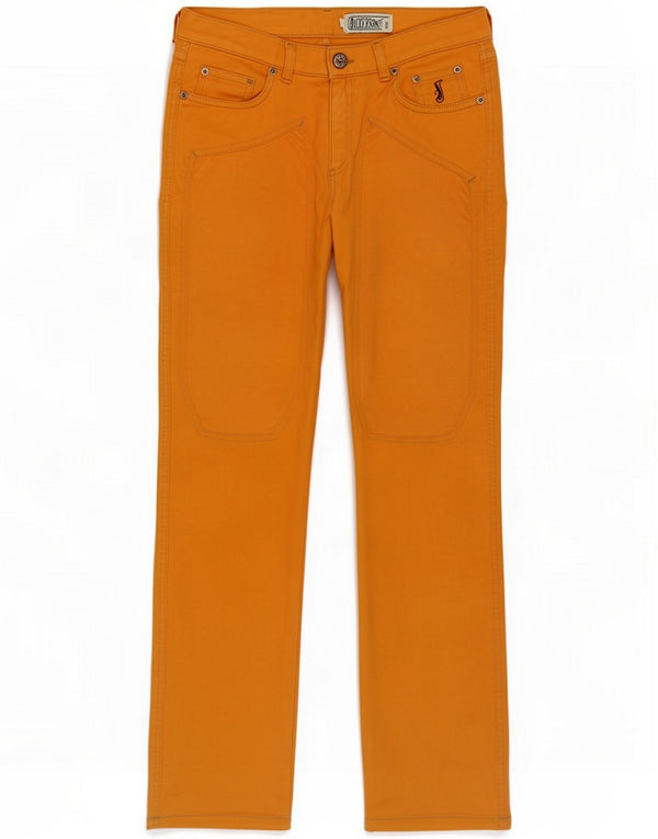 Jeckerson Womens Slim Casual Trousers W27 L29 Orange Cotton