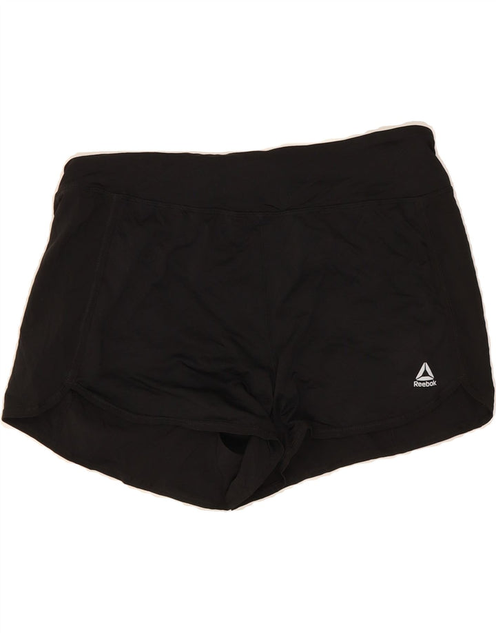 REEBOK Womens Sport Shorts UK 16 Large  Black Vintage Reebok and Second-Hand Reebok from Messina Hembry 