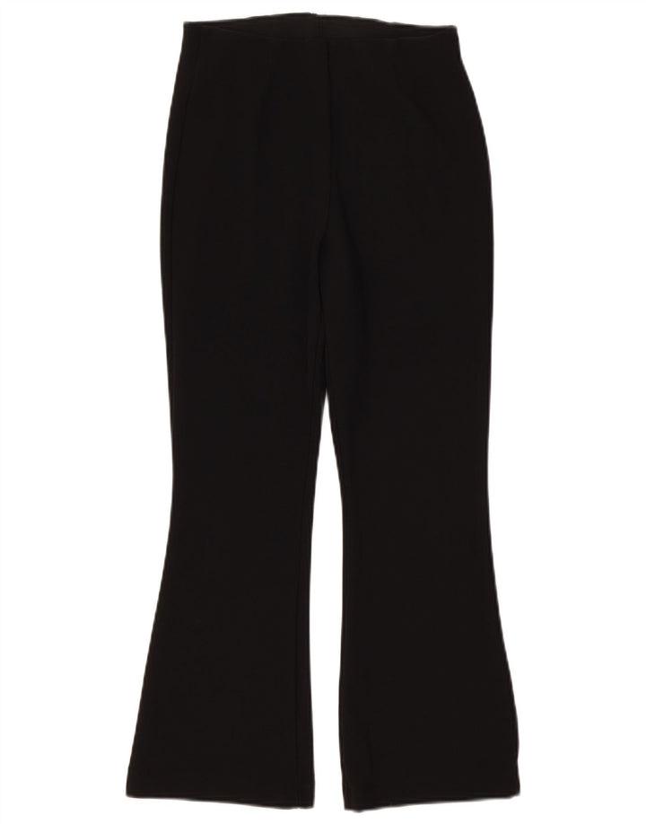 Zara Womens Flare Casual Trousers Large W32 L26 Black Polyester
