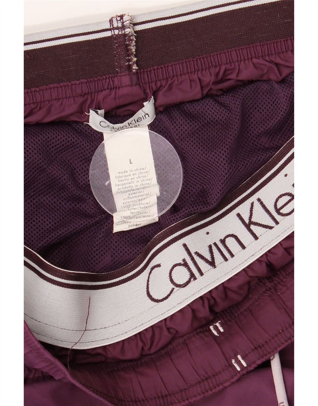 Calvin Klein Mens Swimming Shorts Large  Purple Nylon
