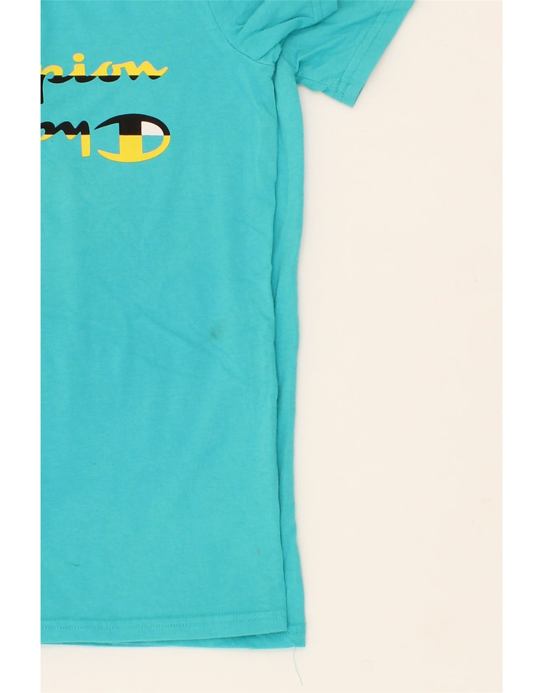 CHAMPION Boys Graphic T-Shirt Top 8-9 Years Medium  Blue Cotton Vintage Champion and Second-Hand Champion from Messina Hembry 