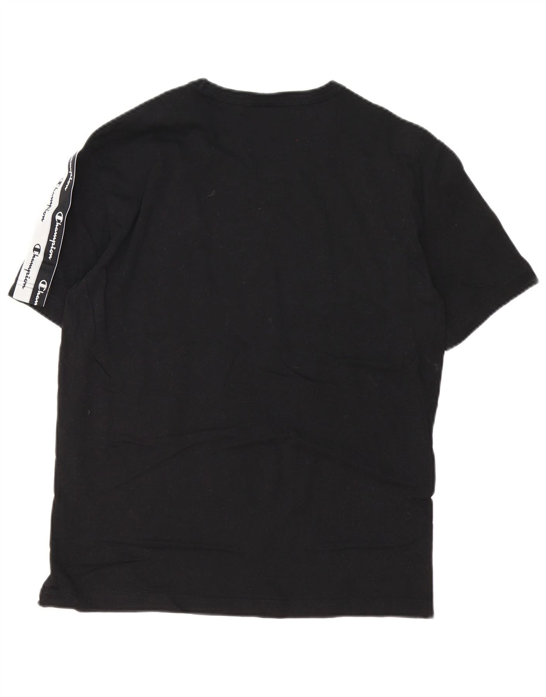 Champion Mens Graphic T-Shirt Top Medium Black Colourblock Cotton
