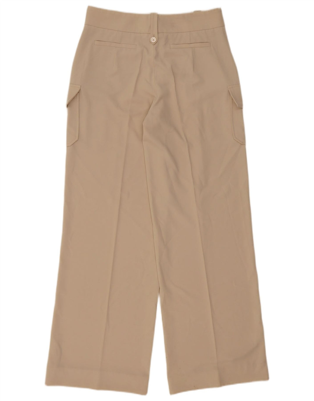 Les Copains Womens High Waist Cargo Trousers IT 42 Medium W32 L32 Beige