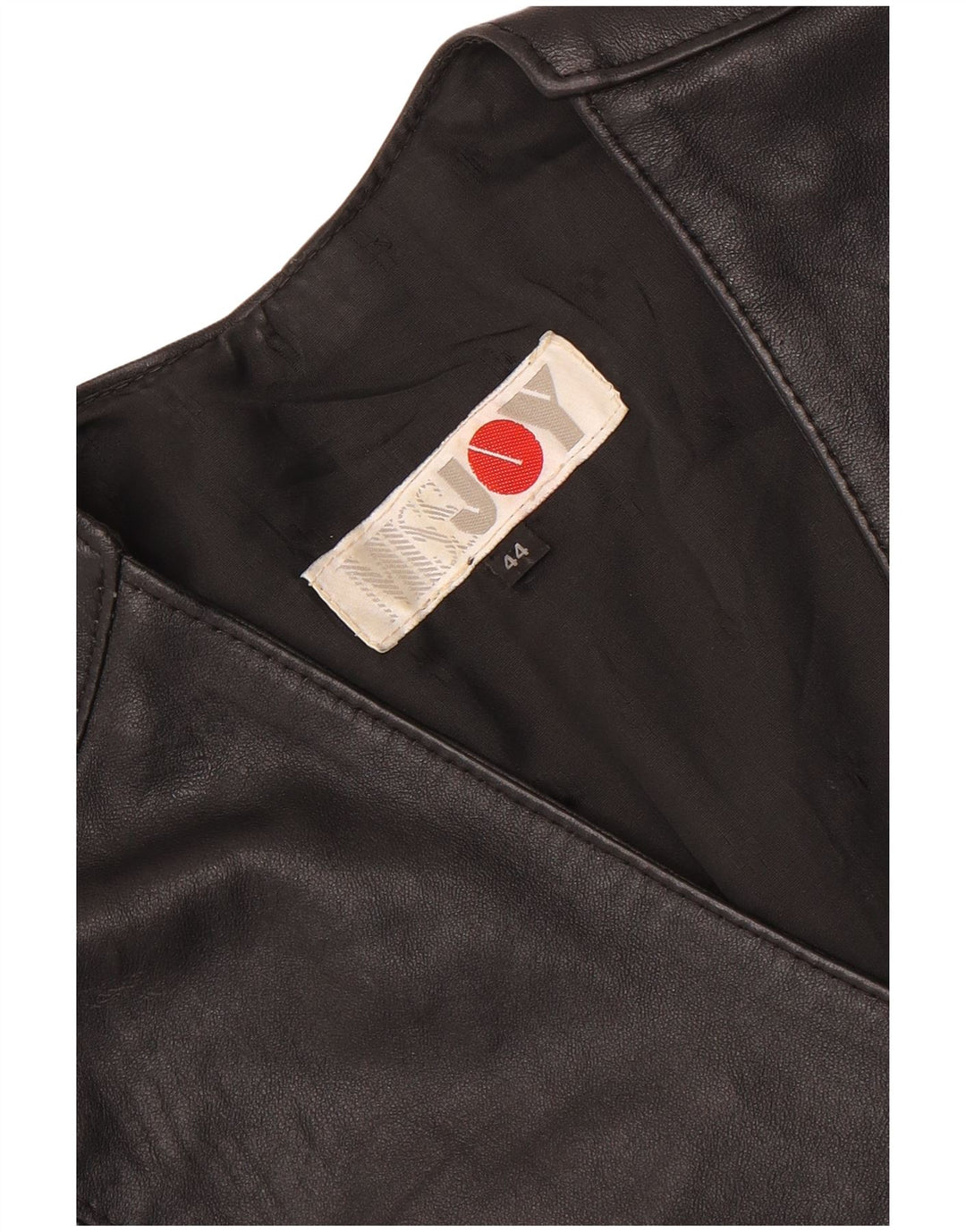 Joy Womens Leather Waistcoat IT 44 Medium Black