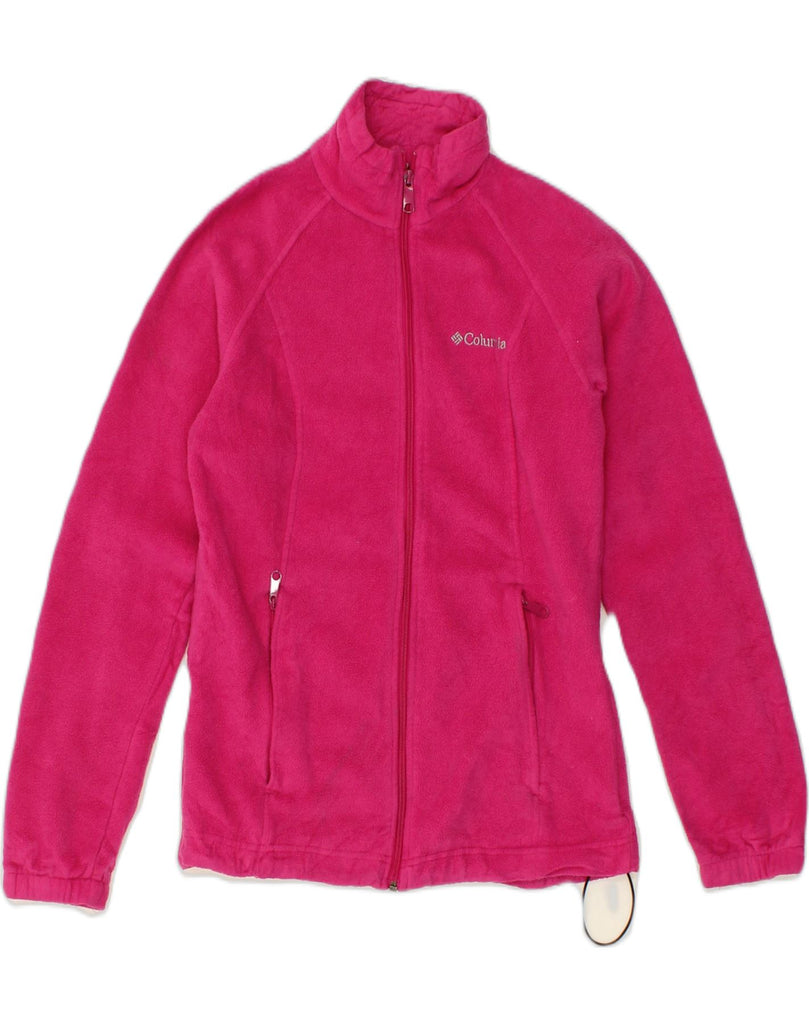 COLUMBIA Womens Fleece Jacket UK 10 Small Pink Polyester | Vintage Columbia | Thrift | Second-Hand Columbia | Used Clothing | Messina Hembry 