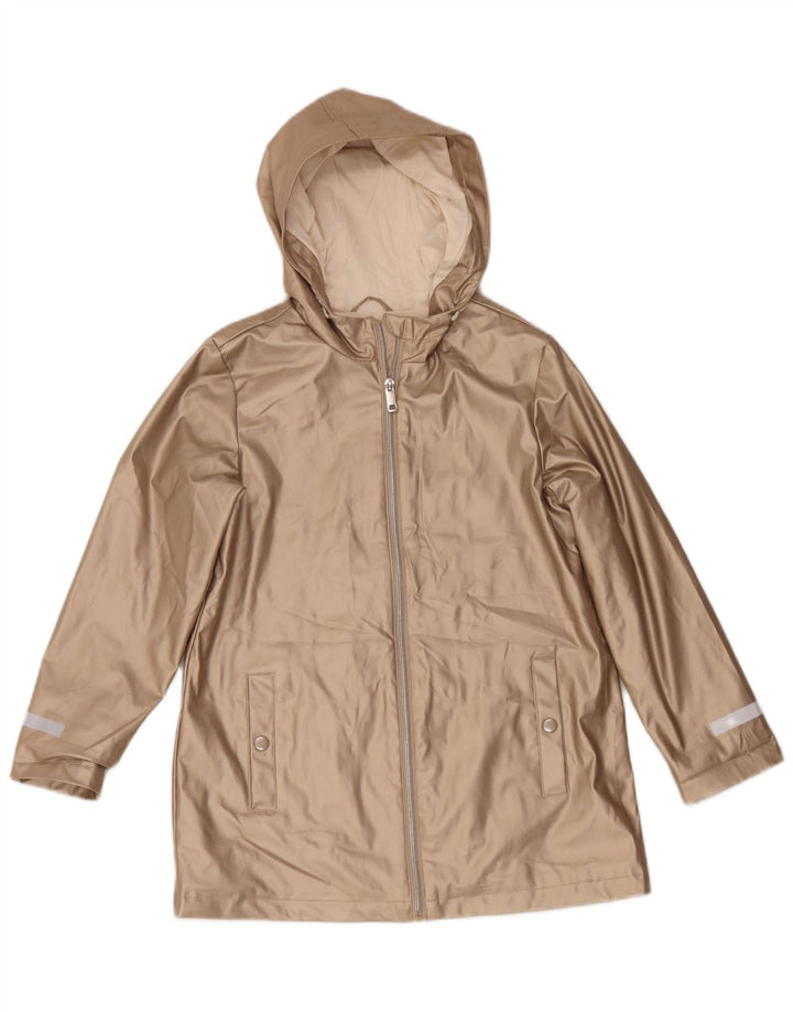 Marks & Spencer Girls Hooded Raincoat 9-10 Years Gold Polyurethane
