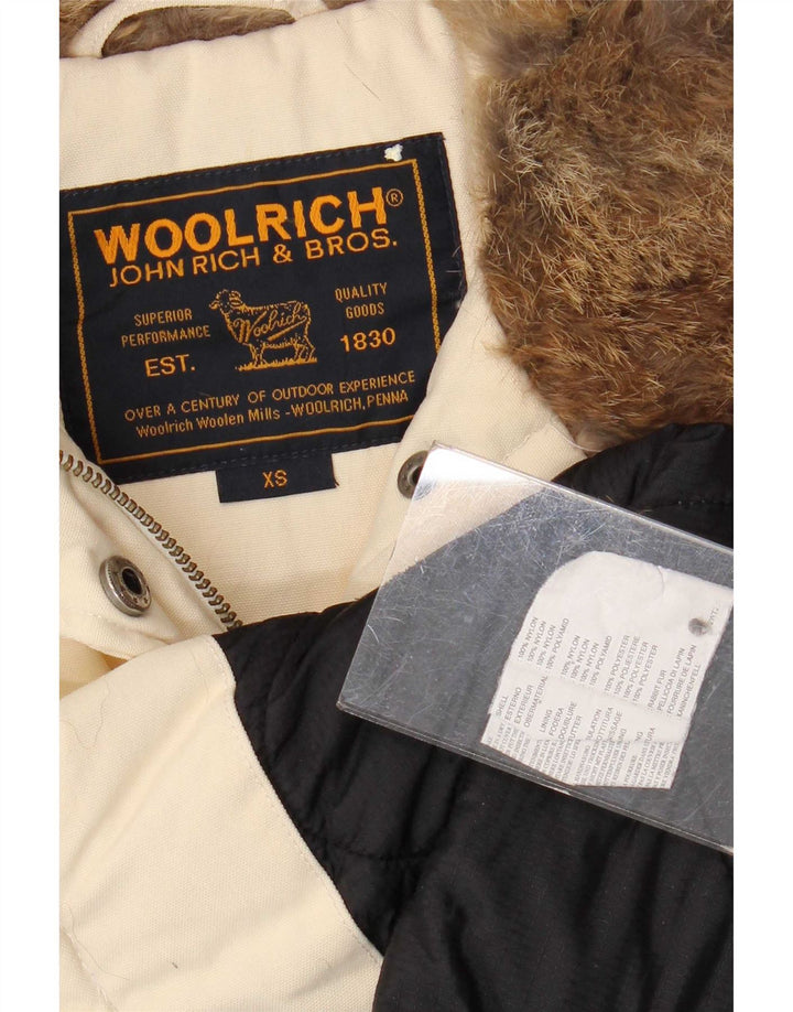 Woolrich Womens Military Jacket UK 6 XS Beige Nylon