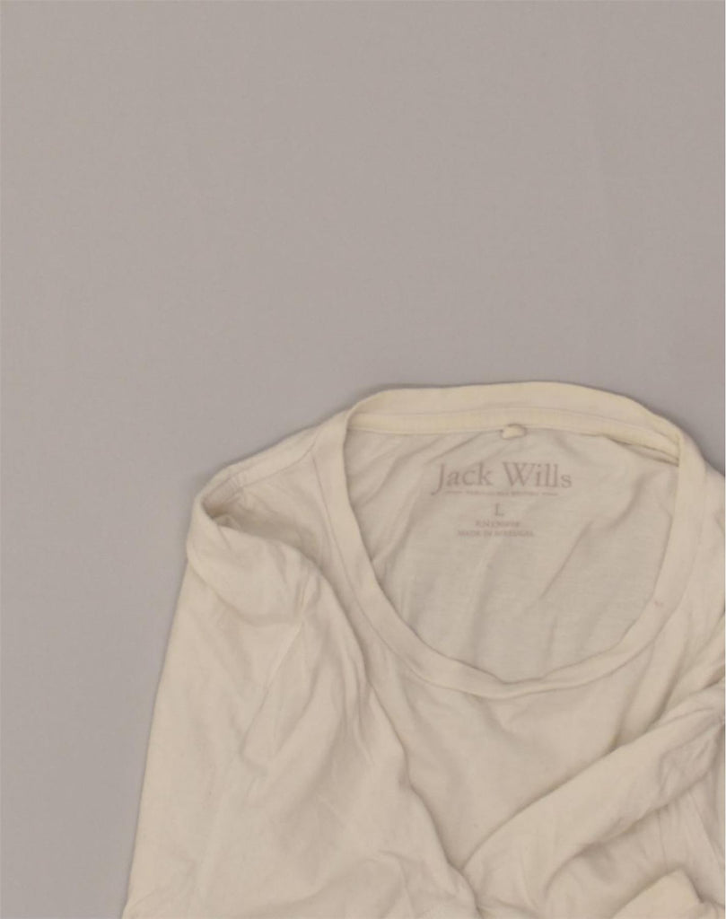 JACK WILLS Mens T-Shirt Top Large White Cotton | Vintage Jack Wills | Thrift | Second-Hand Jack Wills | Used Clothing | Messina Hembry 