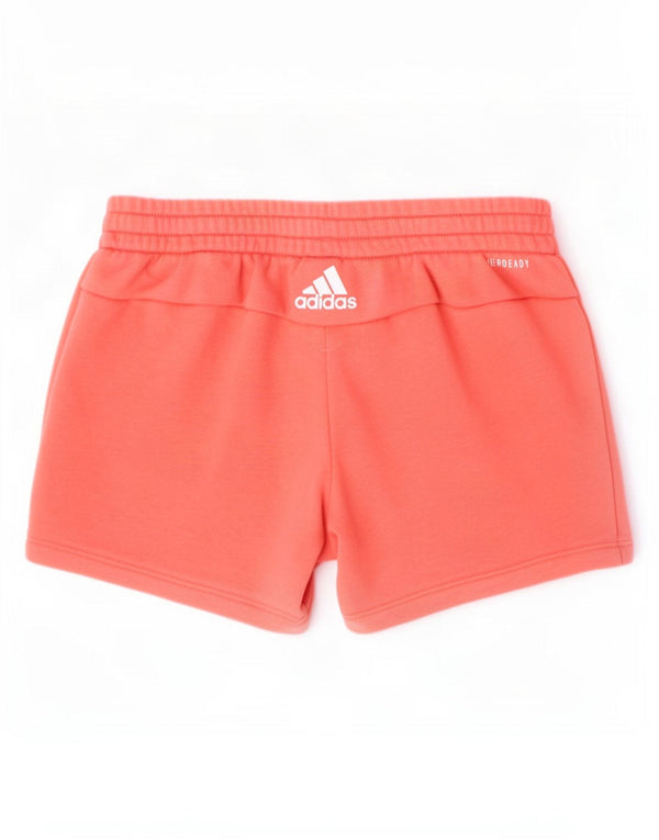 Adidas Girls Aeroready Graphic Sport Shorts 12-13 Years Pink Cotton