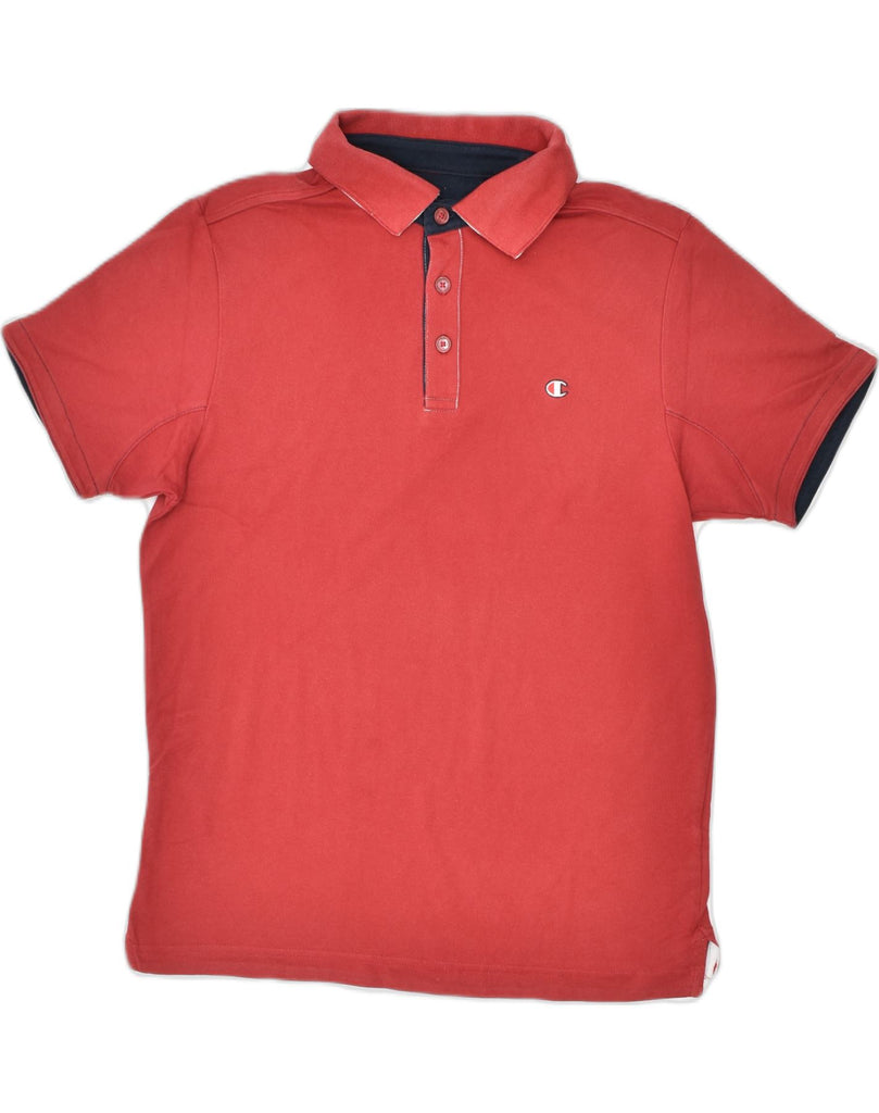 CHAMPION Mens Polo Shirt Small Red Cotton | Vintage | Thrift | Second-Hand | Used Clothing | Messina Hembry 