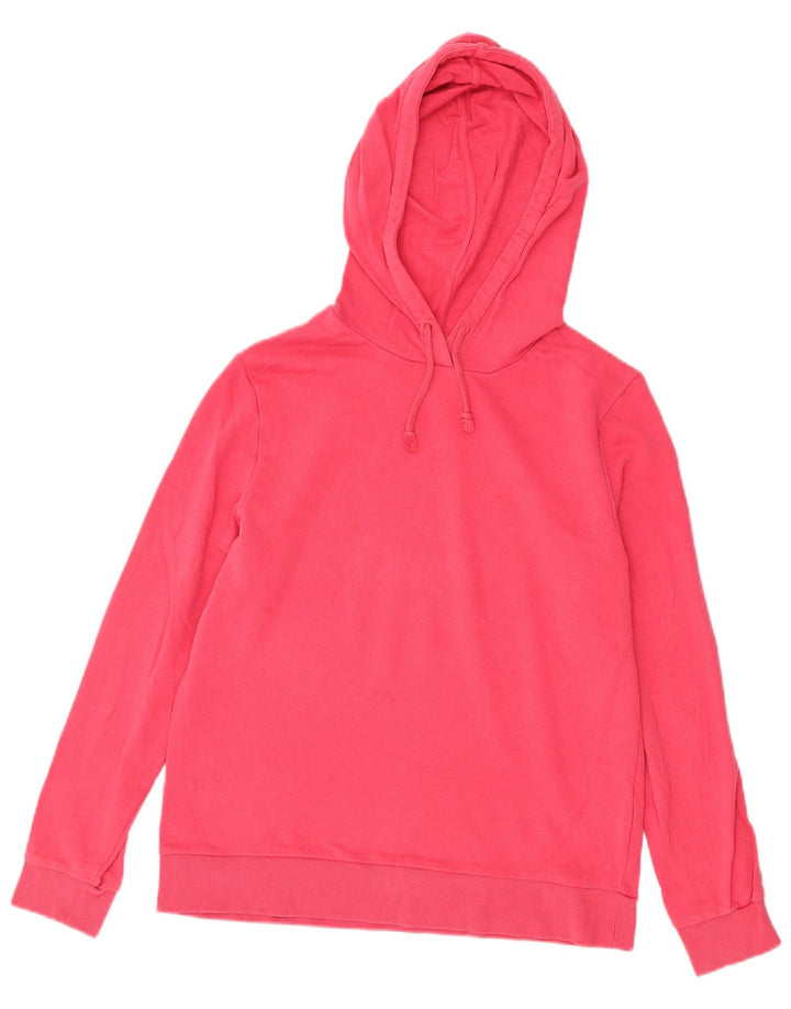 Marks & Spencer Womens Hoodie Jumper UK 12 Medium  Pink Cotton