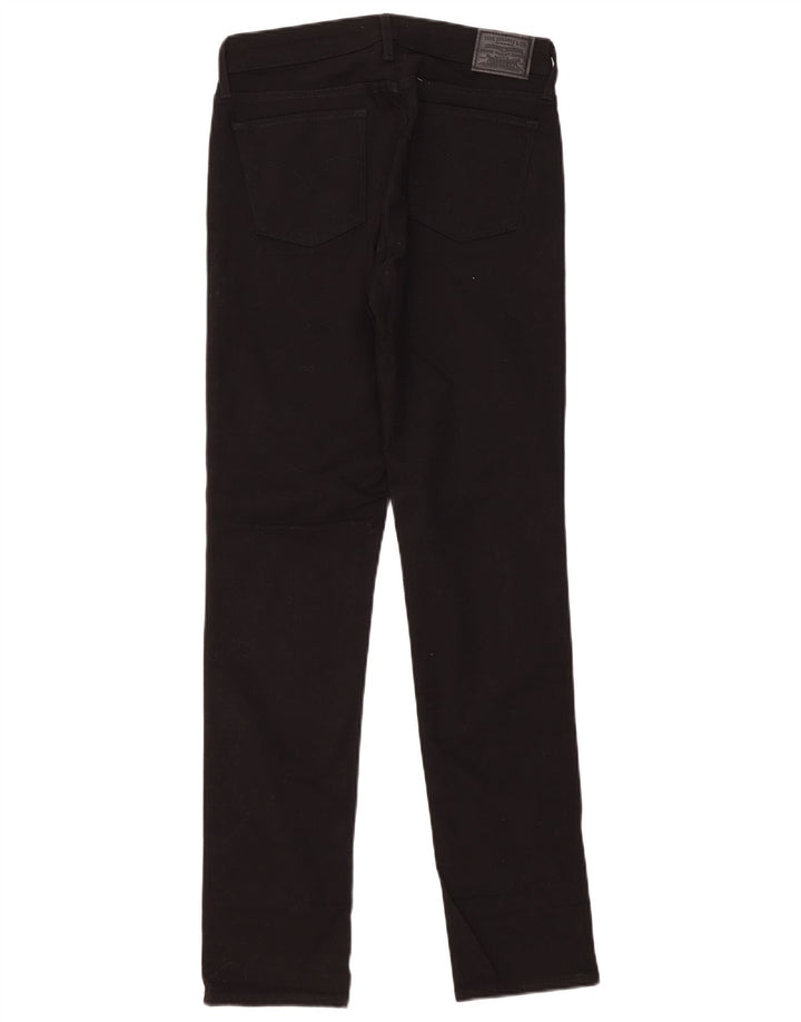 LEVI'S Womens 712 Slim Jeans W30 L32 Black Cotton