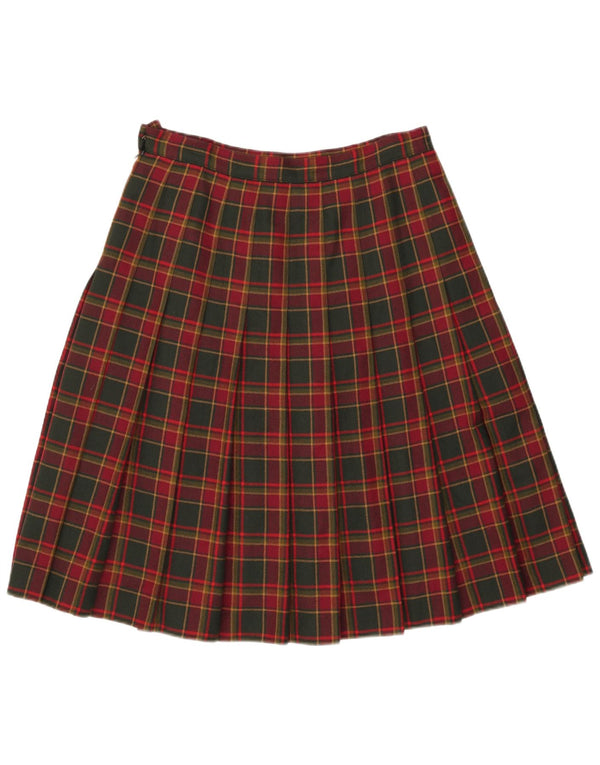 Steinbock Womens Knife Pleated Skirt W32 Large  Red Check