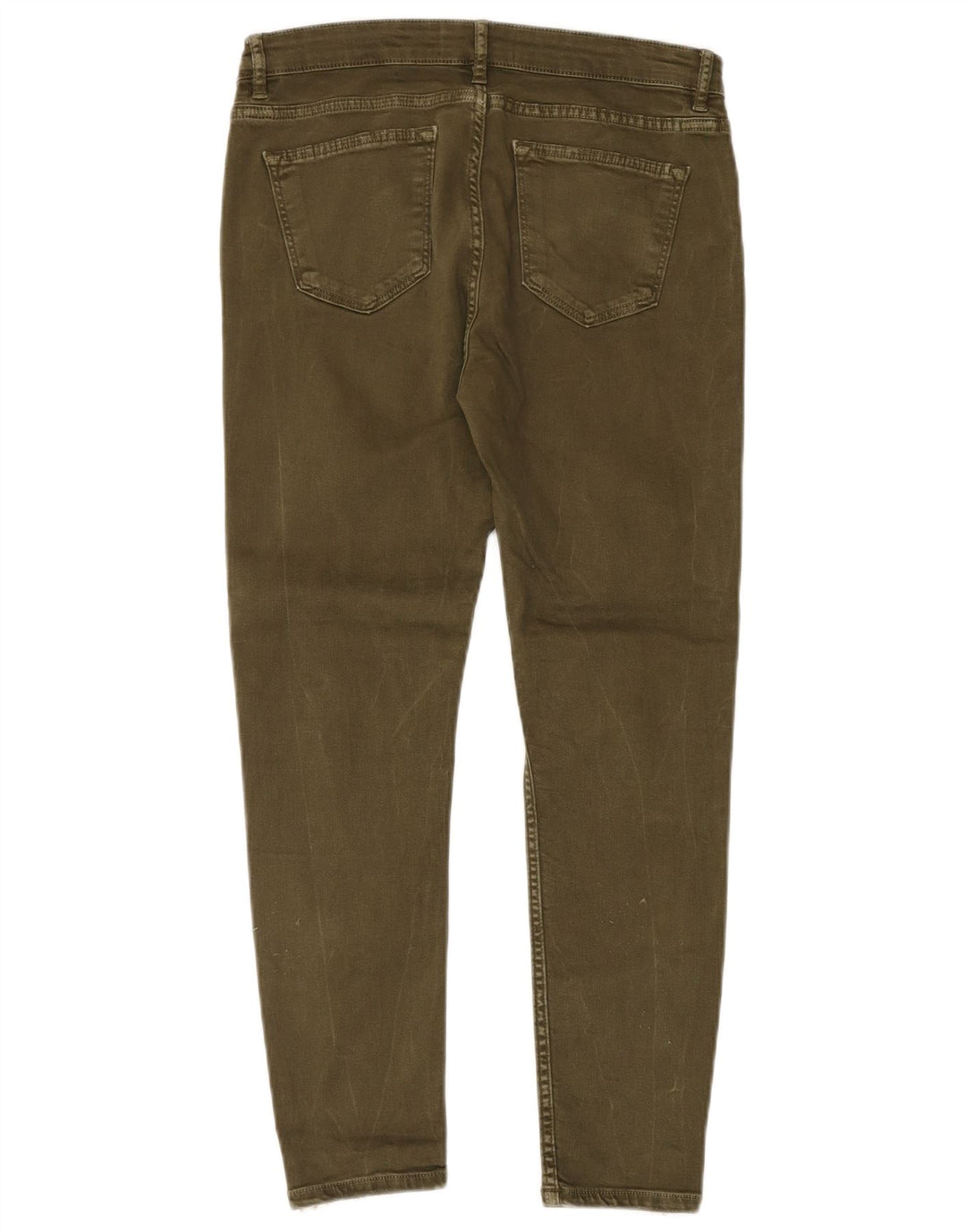 Zara Womens Slim Jeans EU 40 Medium W30 L27 Khaki Colourblock