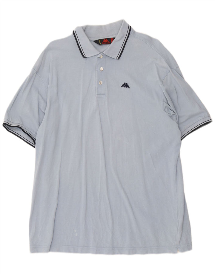 Kappa Mens Polo Shirt 2XL Blue Cotton