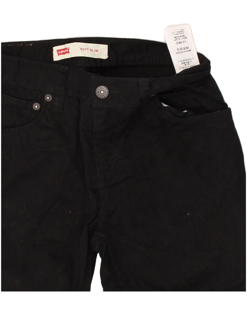 LEVI'S Boys 511 Slim Casual Trousers 13-14 Years W26 L28 Black Cotton | Vintage Levi's | Thrift | Second-Hand Levi's | Used Clothing | Messina Hembry 