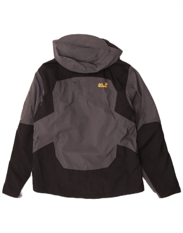 Jack Wolfskin Mens Windbreaker Jacket UK 40/42 Large Grey Colourblock