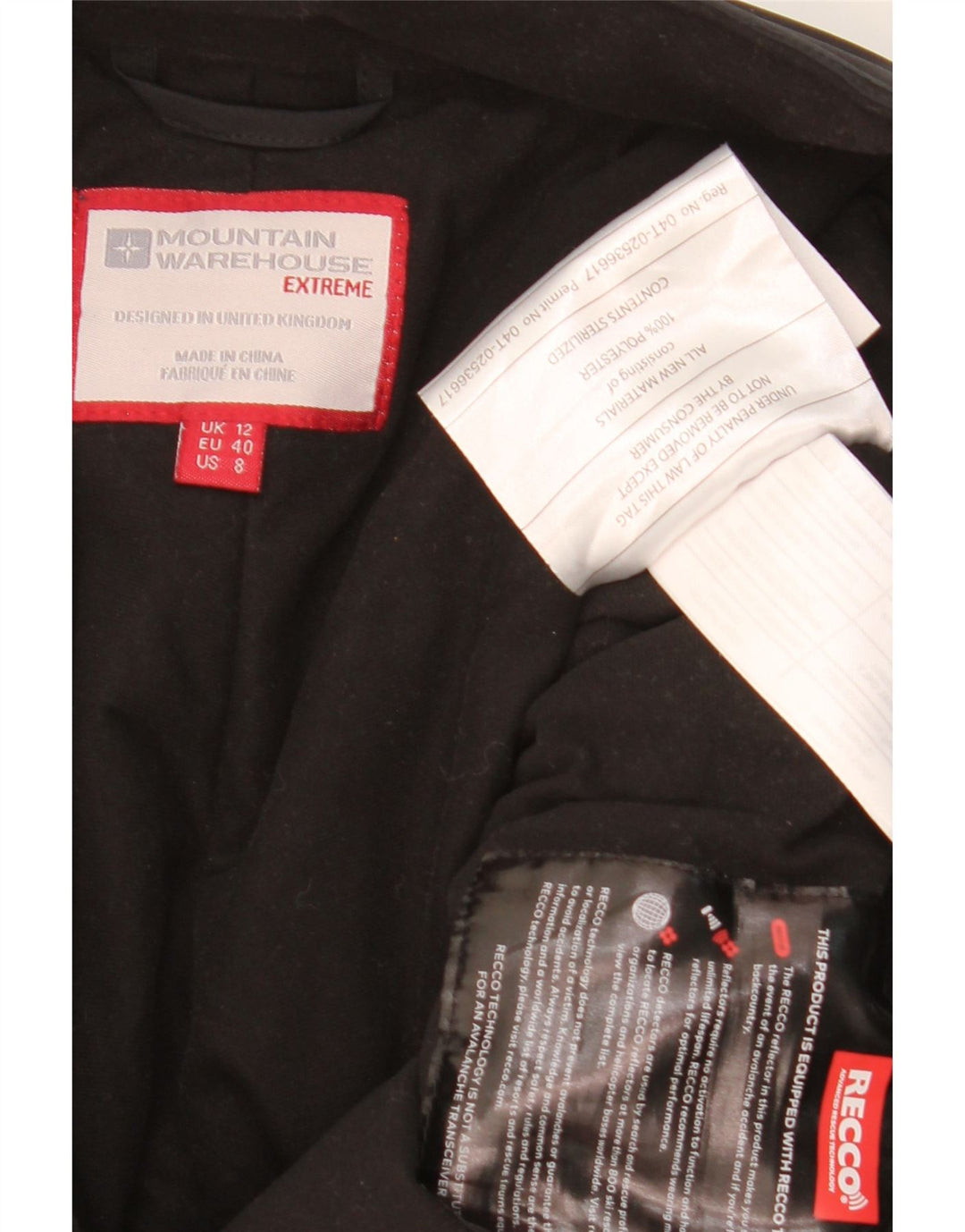 Mountain Warehouse Womens Ski Trousers UK 12 Medium Black Polyester