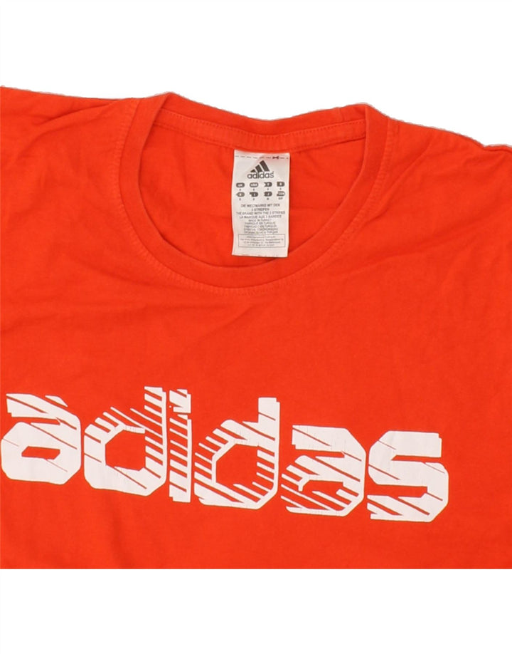 ADIDAS Mens Graphic T-Shirt Top Small Red Cotton Vintage Adidas and Second-Hand Adidas from Messina Hembry 