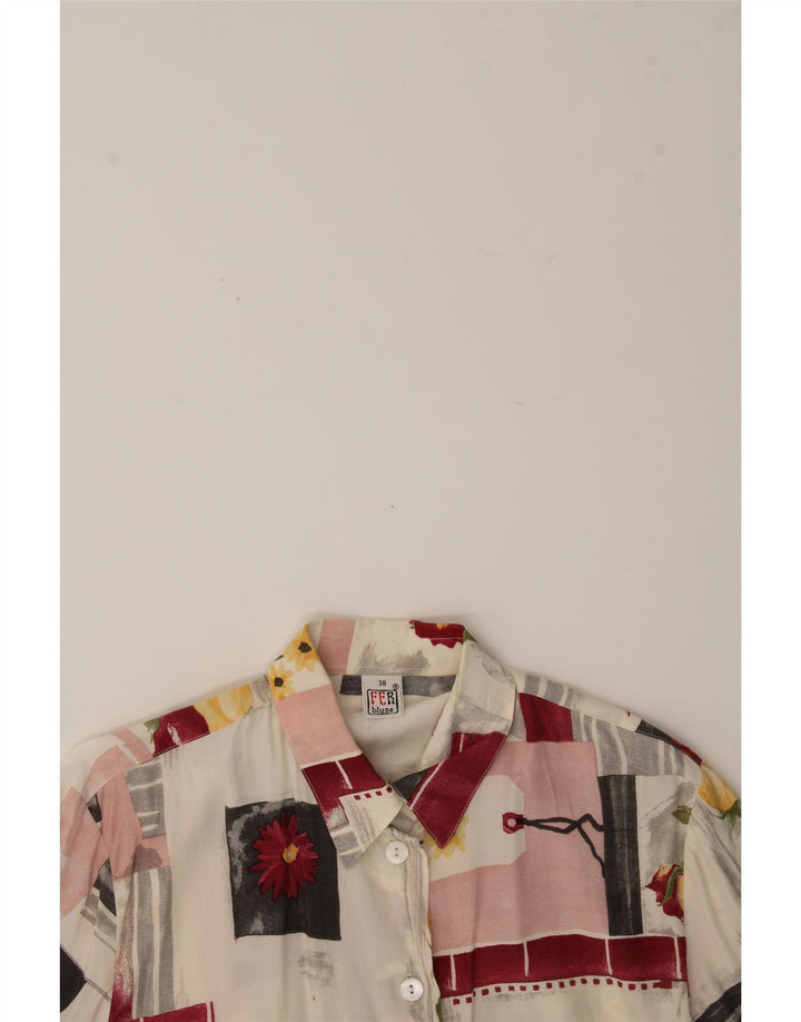VINTAGE Womens Longline Shirt EU 38 Medium Multicoloured Patchwork Vintage Vintage and Second-Hand Vintage from Messina Hembry 