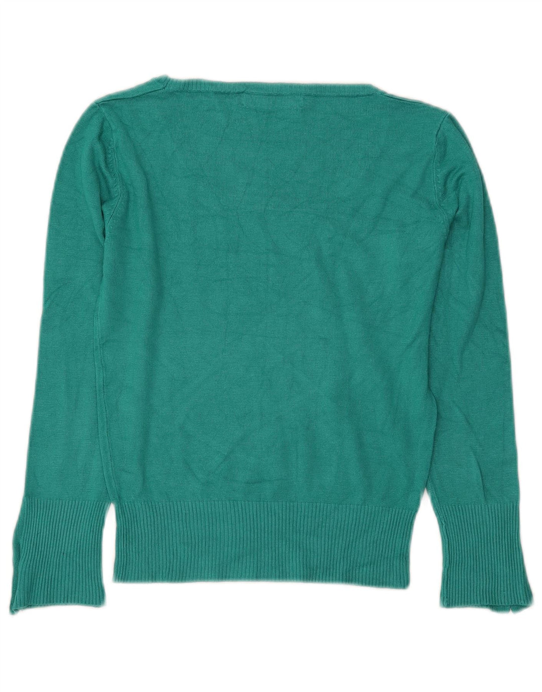 Zara Womens Boat Neck Jumper Sweater UK 12 Medium Green Rayon