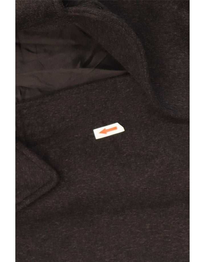 Reportage Mens Overcoat IT 52 XL Black Wool