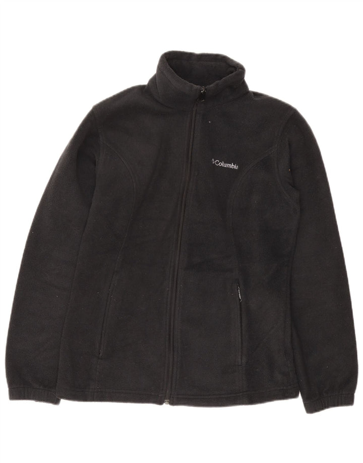COLUMBIA Womens Fleece Jacket UK 10 Small Navy Blue Polyester
