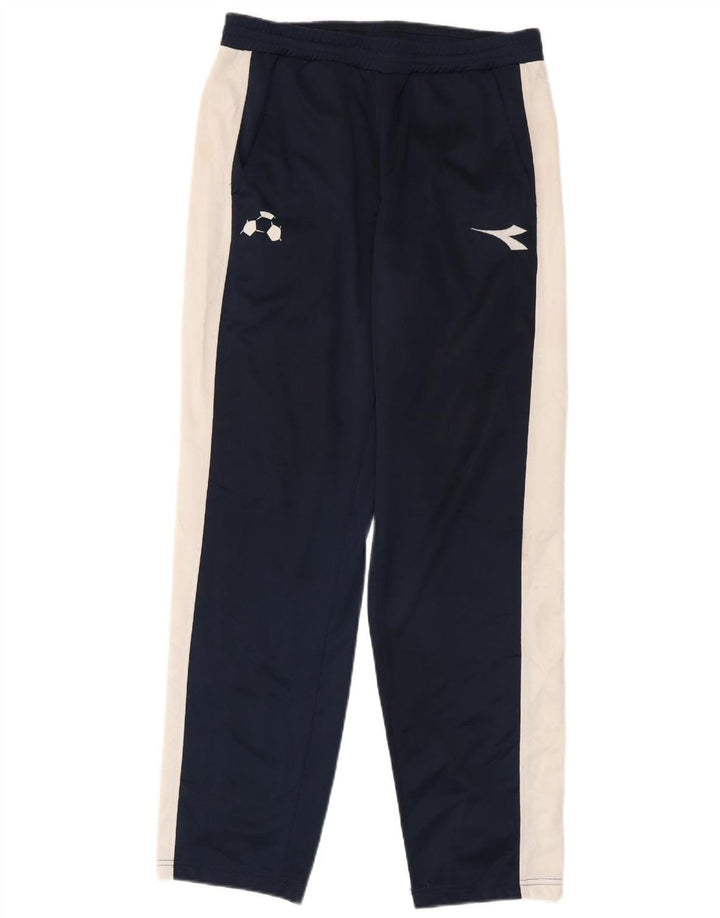 Diadora Mens Tracksuit Trousers Medium  Navy Blue Colourblock Polyester