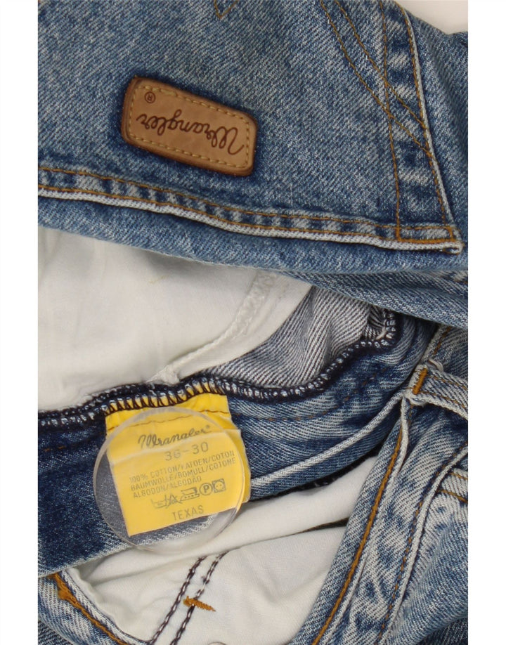 Wrangler Mens Texas Straight Jeans W36 L30 Blue Cotton