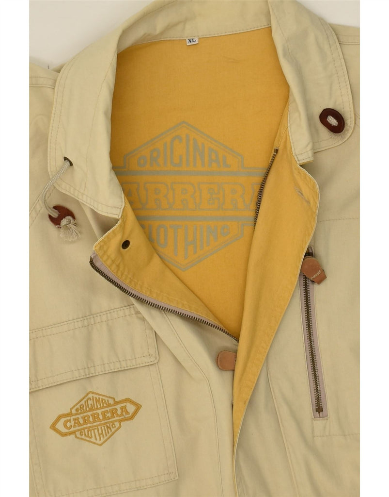 CARRERA Mens Loose Fit Utility Jacket UK 42 XL Beige Cotton | Vintage Carrera | Thrift | Second-Hand Carrera | Used Clothing | Messina Hembry 