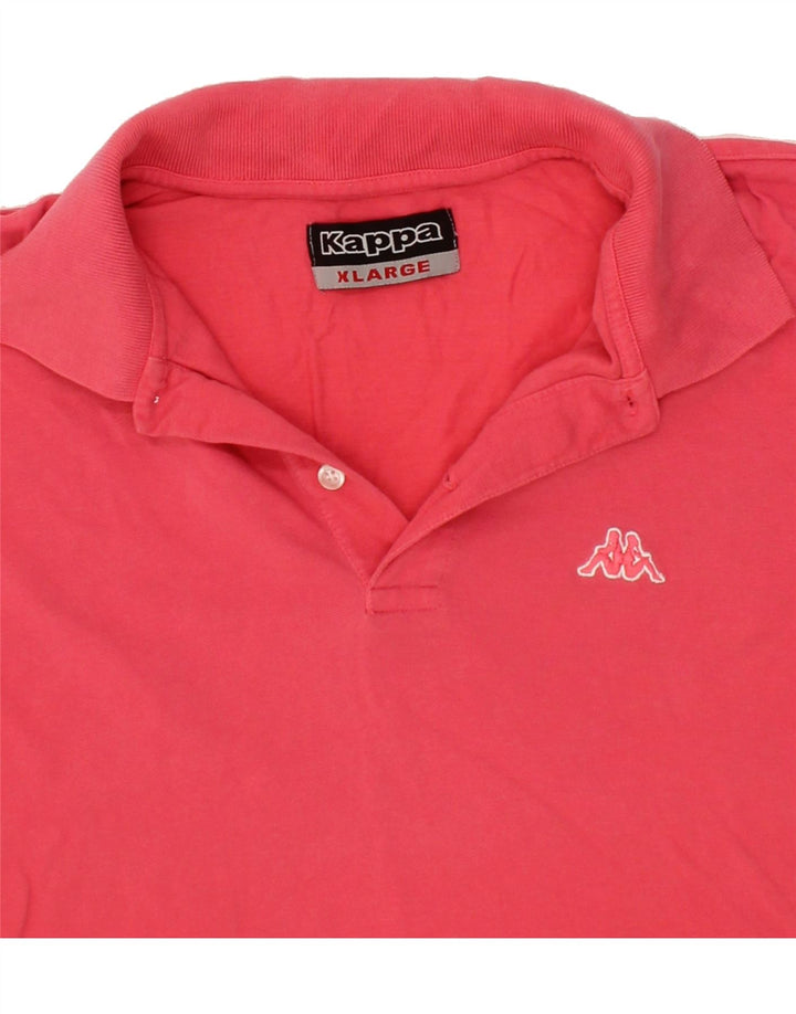 KAPPA Mens Slim Polo Shirt XL Pink Cotton Vintage Kappa and Second-Hand Kappa from Messina Hembry 