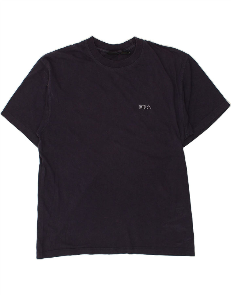 FILA Mens T-Shirt Top Large Navy Blue | Vintage Fila | Thrift | Second-Hand Fila | Used Clothing | Messina Hembry 