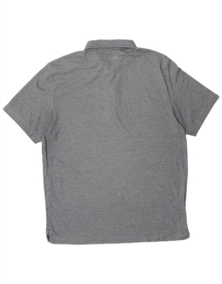 TRAVIS MATHEW Mens Polo Shirt Large Grey Cotton