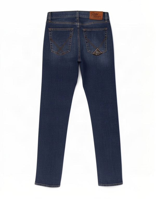 Roy Rogers Mens Slim Jeans W33 L31 Navy Blue Cotton