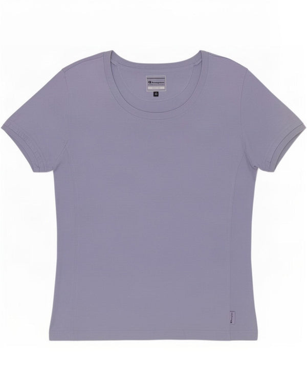Champion Womens Easy Fit T-Shirt Top UK 18 XL Purple Cotton